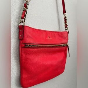 Kate Spade Red Leather Shoulder Bag w/Wallet